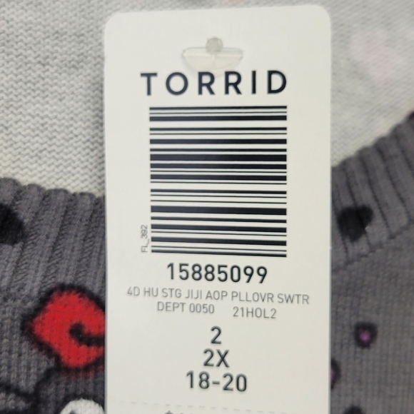 Torrid Ghibli Jiji Kiki Delivery Service Sweater Gray 2X - Picture 8 of 9